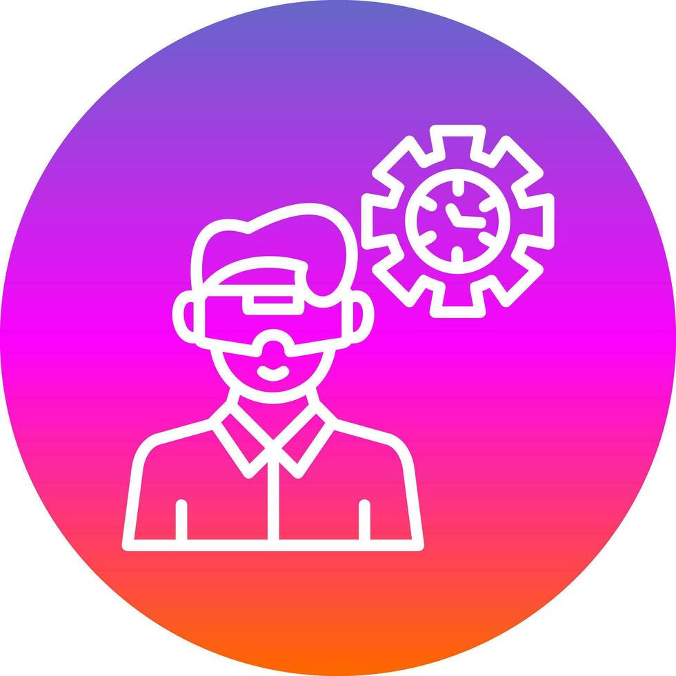 VR Historical Reenactment Vector Icon Design