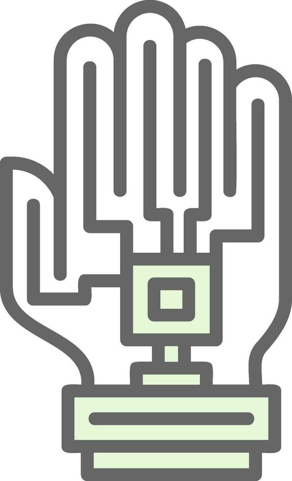 Haptic Feedback Glove Vector Icon Design