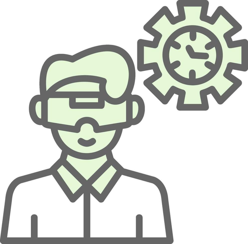 VR Historical Reenactment Vector Icon Design