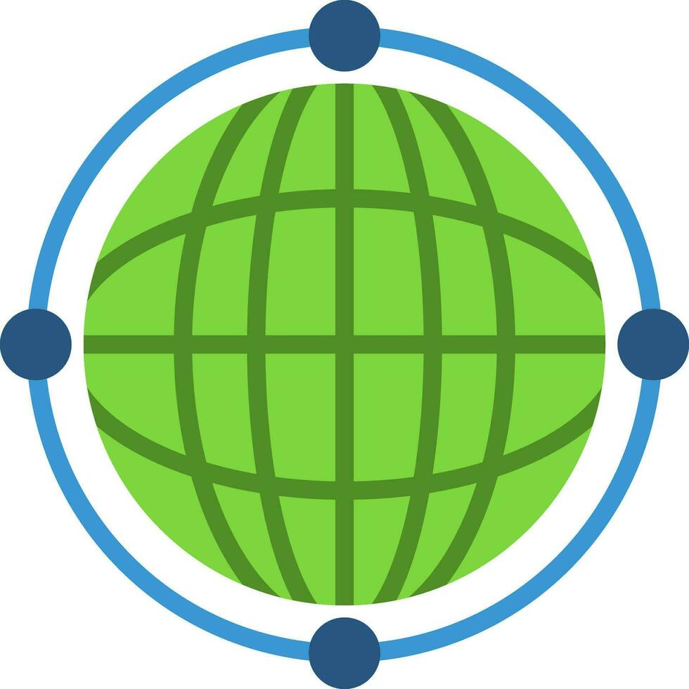 Virtual World Globe Vector Icon Design
