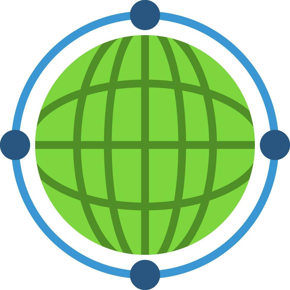 Virtual World Globe Vector Icon Design