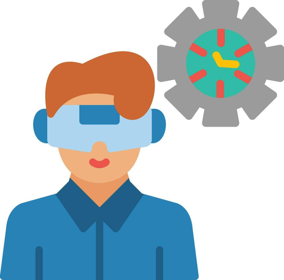 VR Historical Reenactment Vector Icon Design