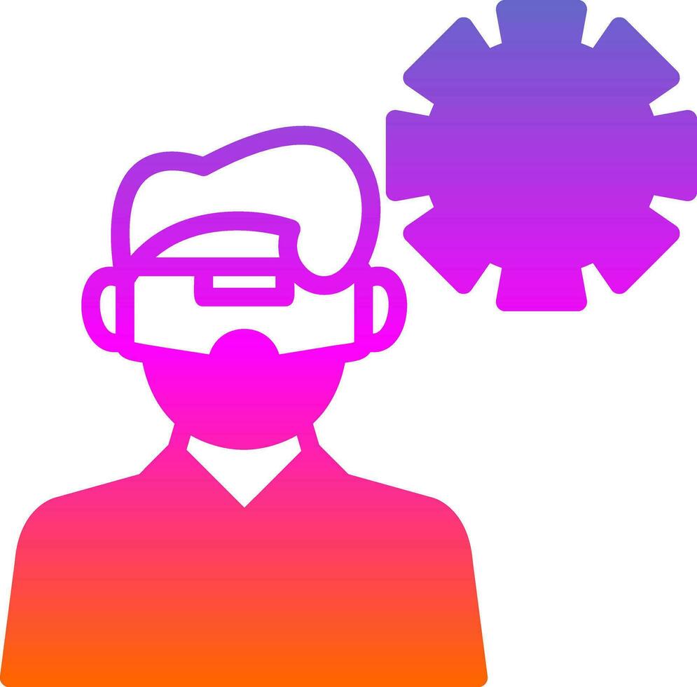 VR Historical Reenactment Vector Icon Design