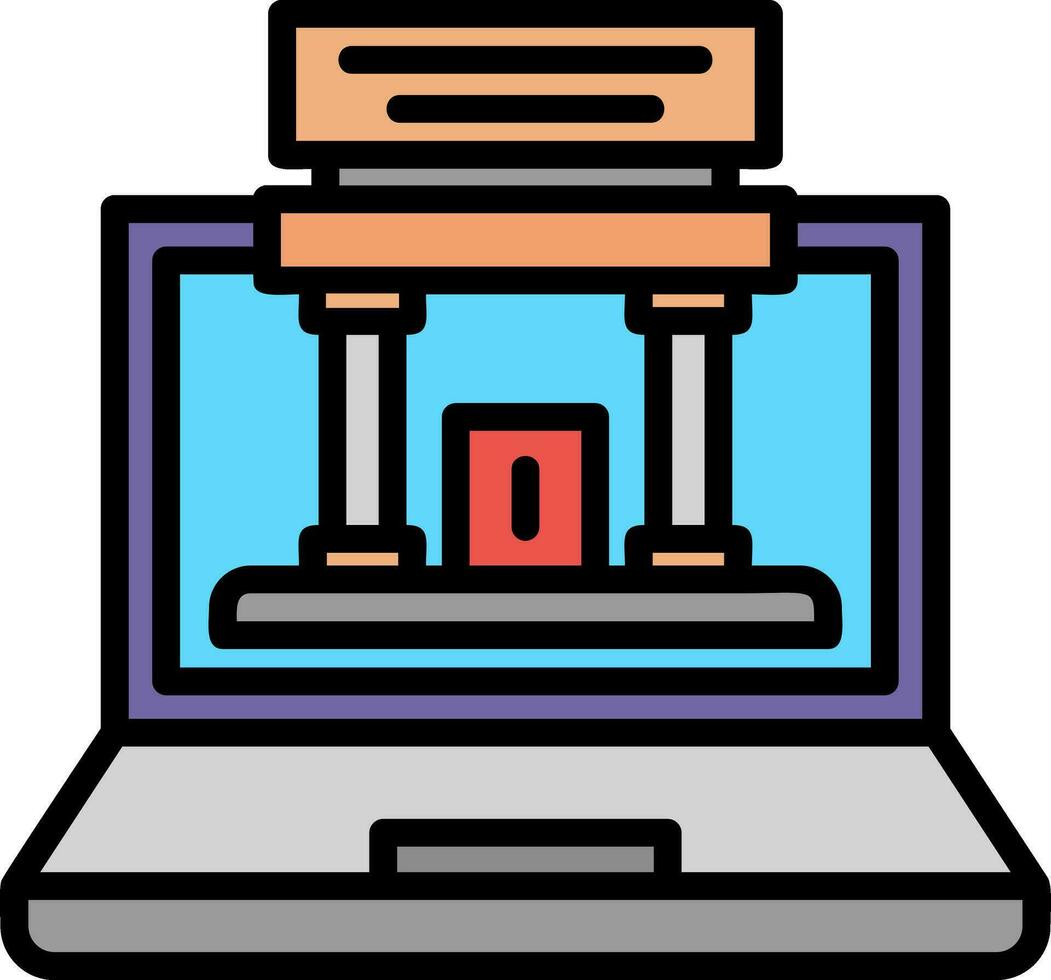 Augmented Museum Vector Icon Design