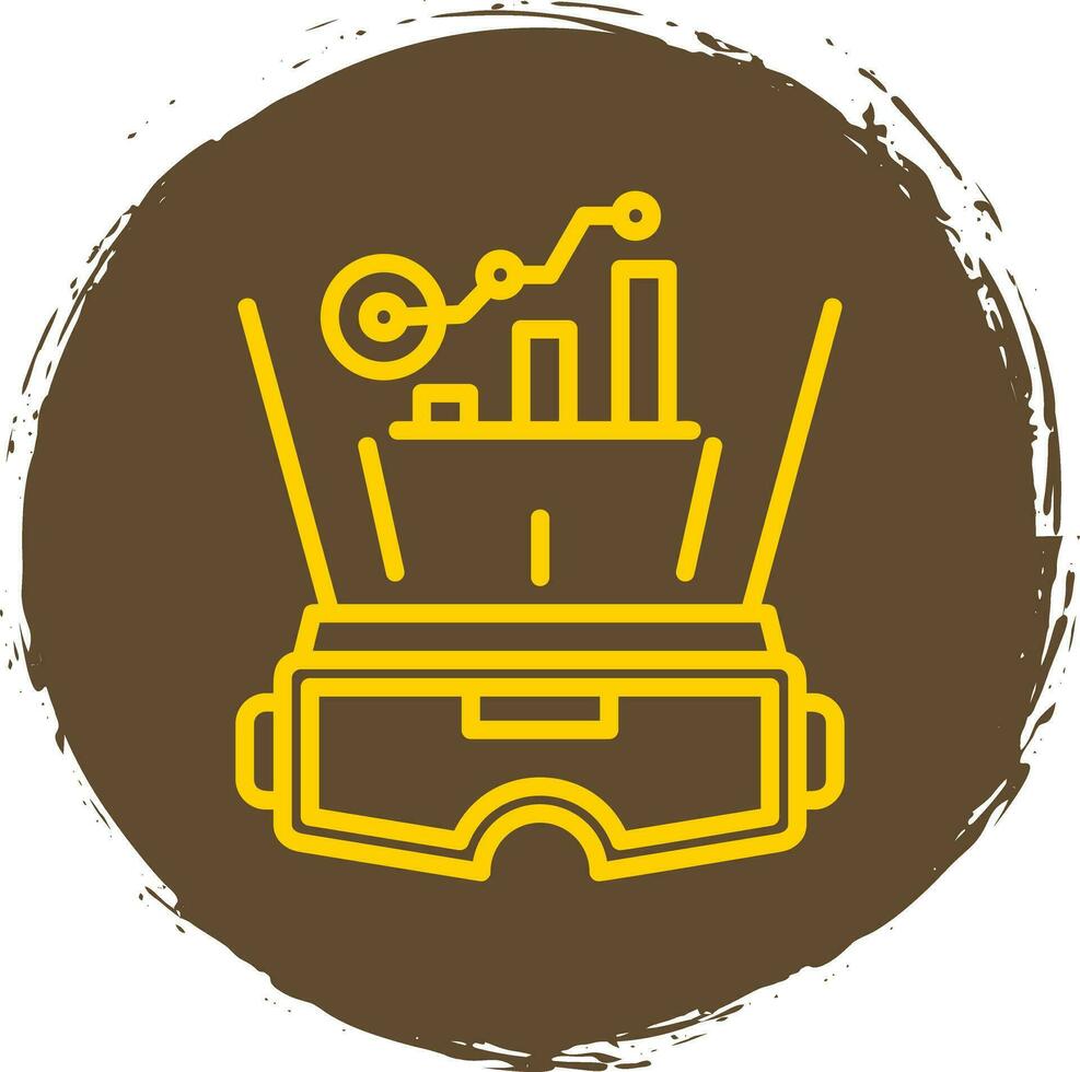 VR Data Visualization Vector Icon Design