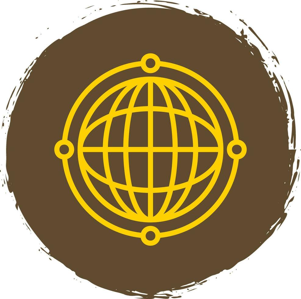 Virtual World Globe Vector Icon Design