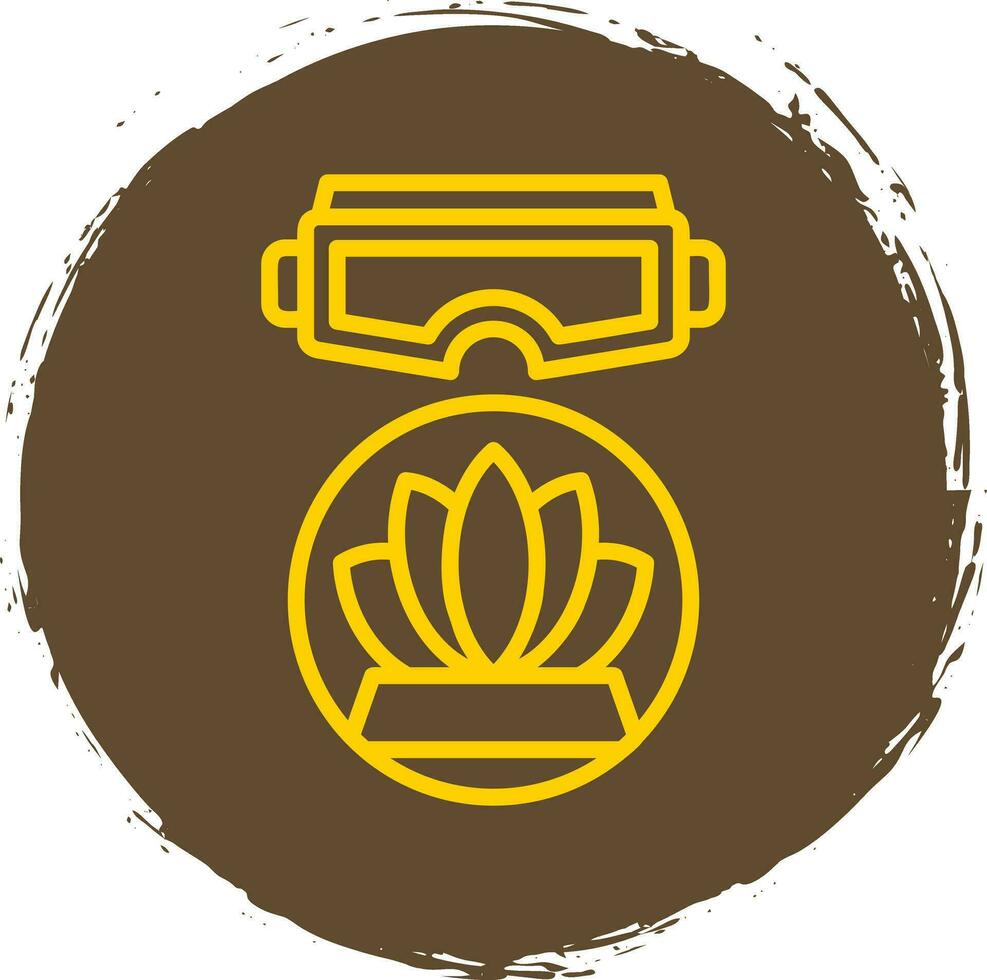 VR Meditation Space Vector Icon Design