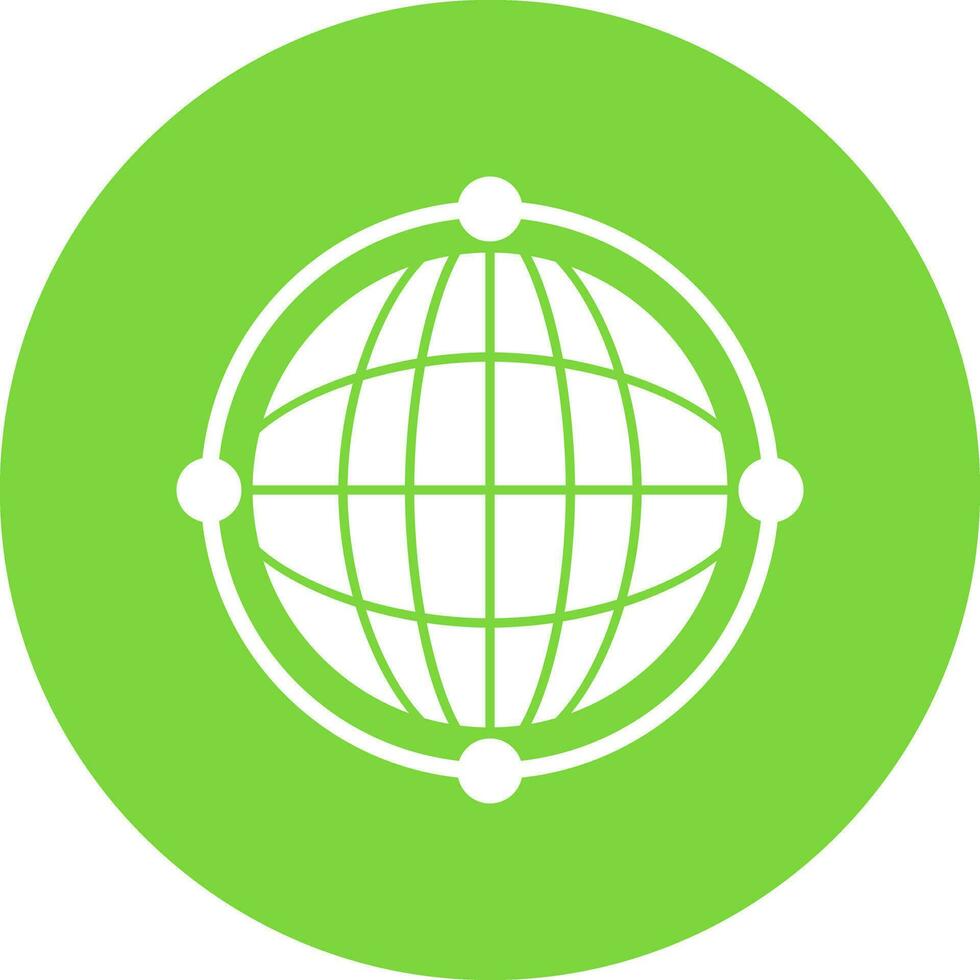 Virtual World Globe Vector Icon Design