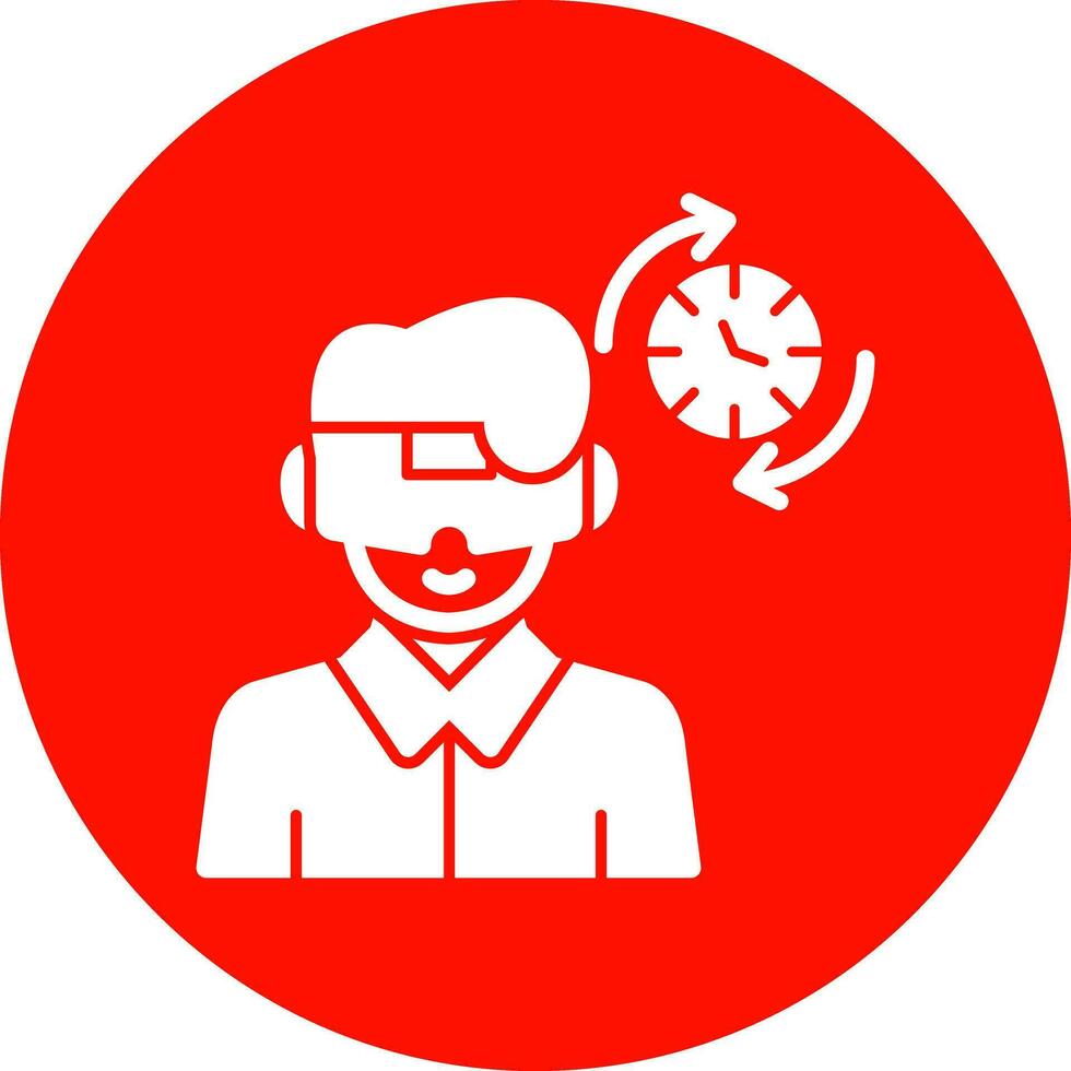 Time Travel Simulation Vector Icon Design