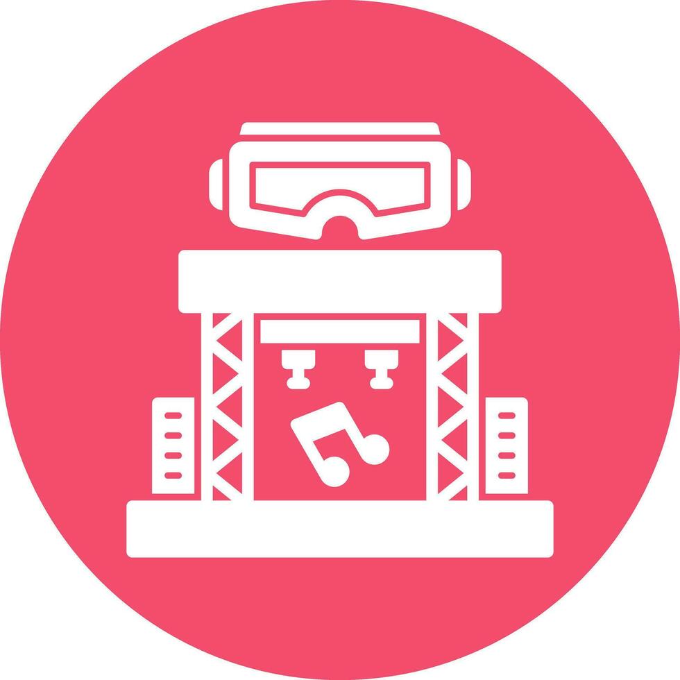 Virtual Reality Concert Vector Icon Design