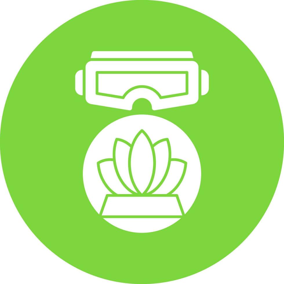 VR Meditation Space Vector Icon Design