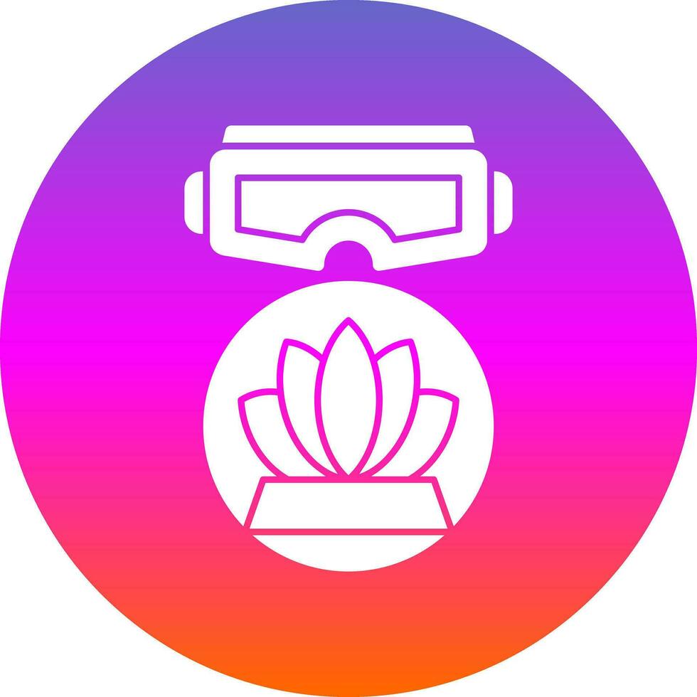 VR Meditation Space Vector Icon Design