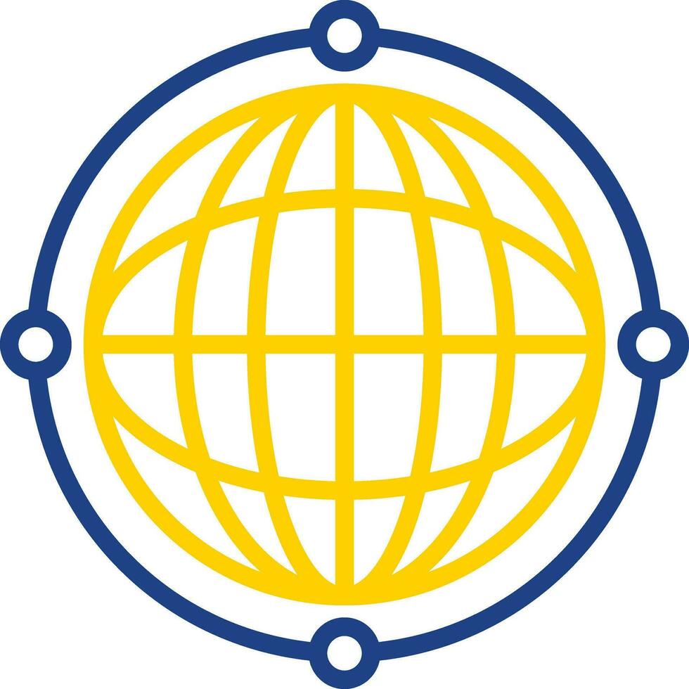 Virtual World Globe Vector Icon Design