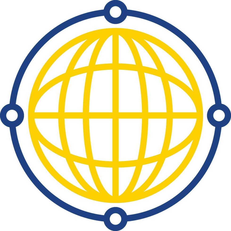 Virtual World Globe Vector Icon Design