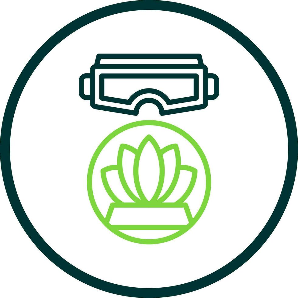 VR Meditation Space Vector Icon Design