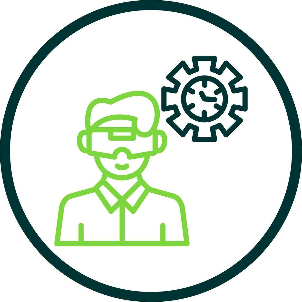 VR Historical Reenactment Vector Icon Design
