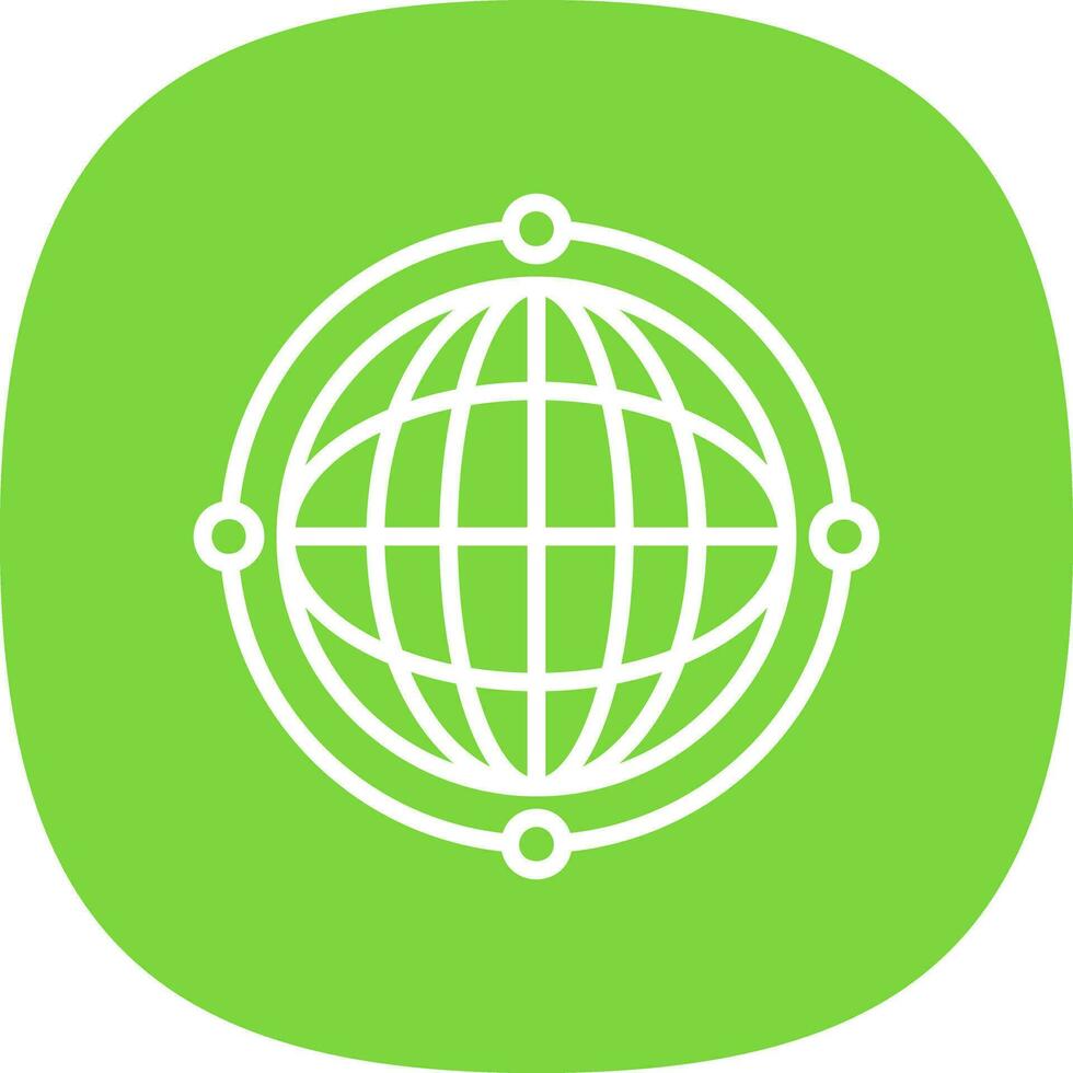 Virtual World Globe Vector Icon Design