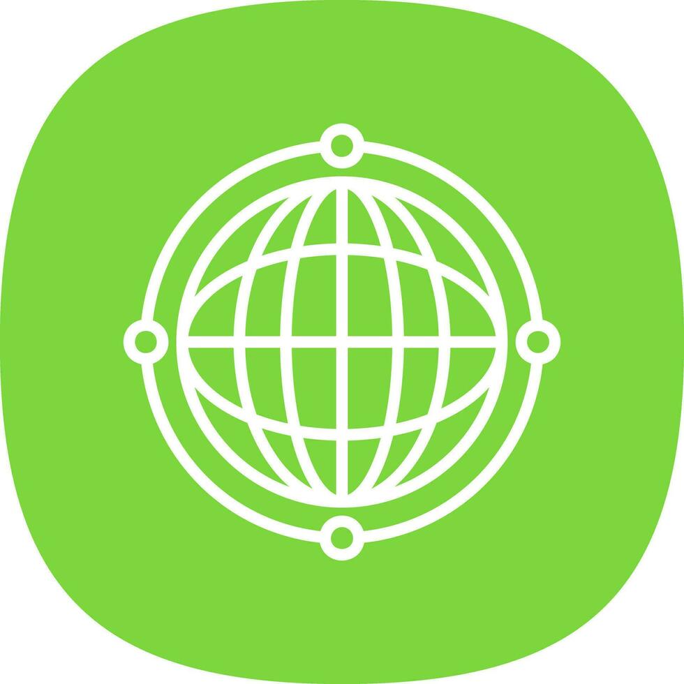 Virtual World Globe Vector Icon Design