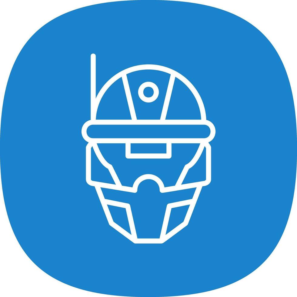Cyberspace Helmet Vector Icon Design