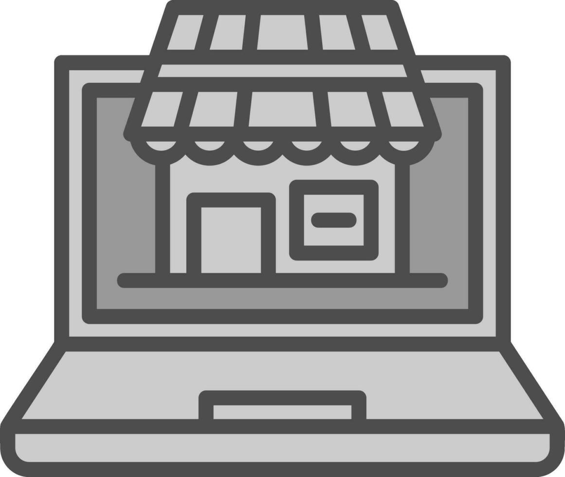 Virtual Marketplace Vector Icon Design