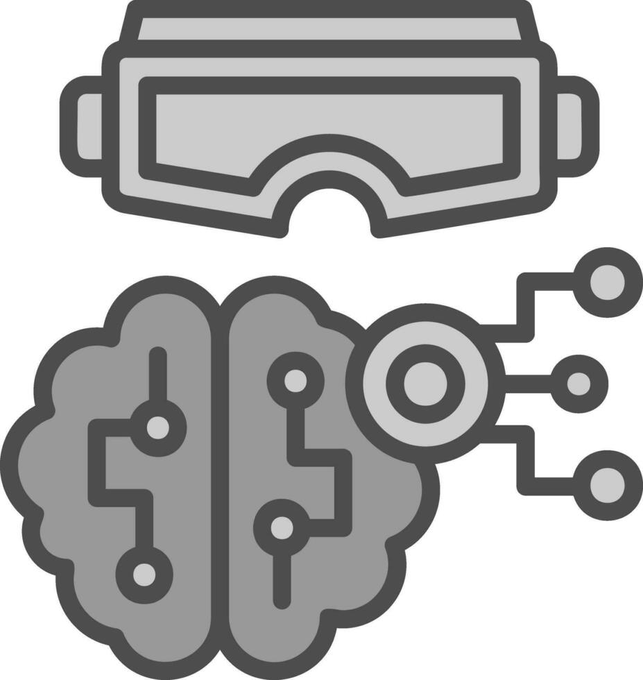 Mind-Controlled VR Vector Icon Design