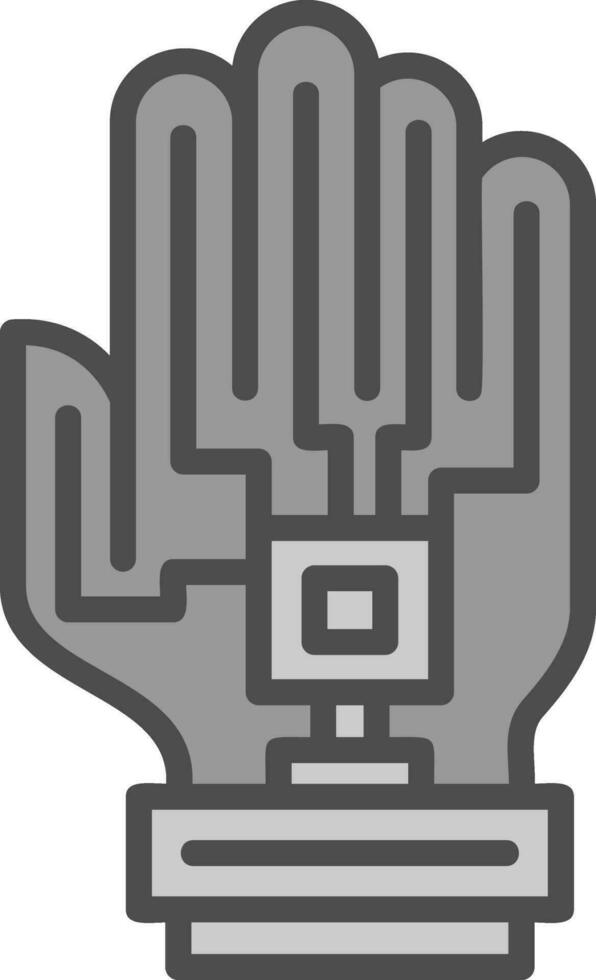 Haptic Feedback Glove Vector Icon Design