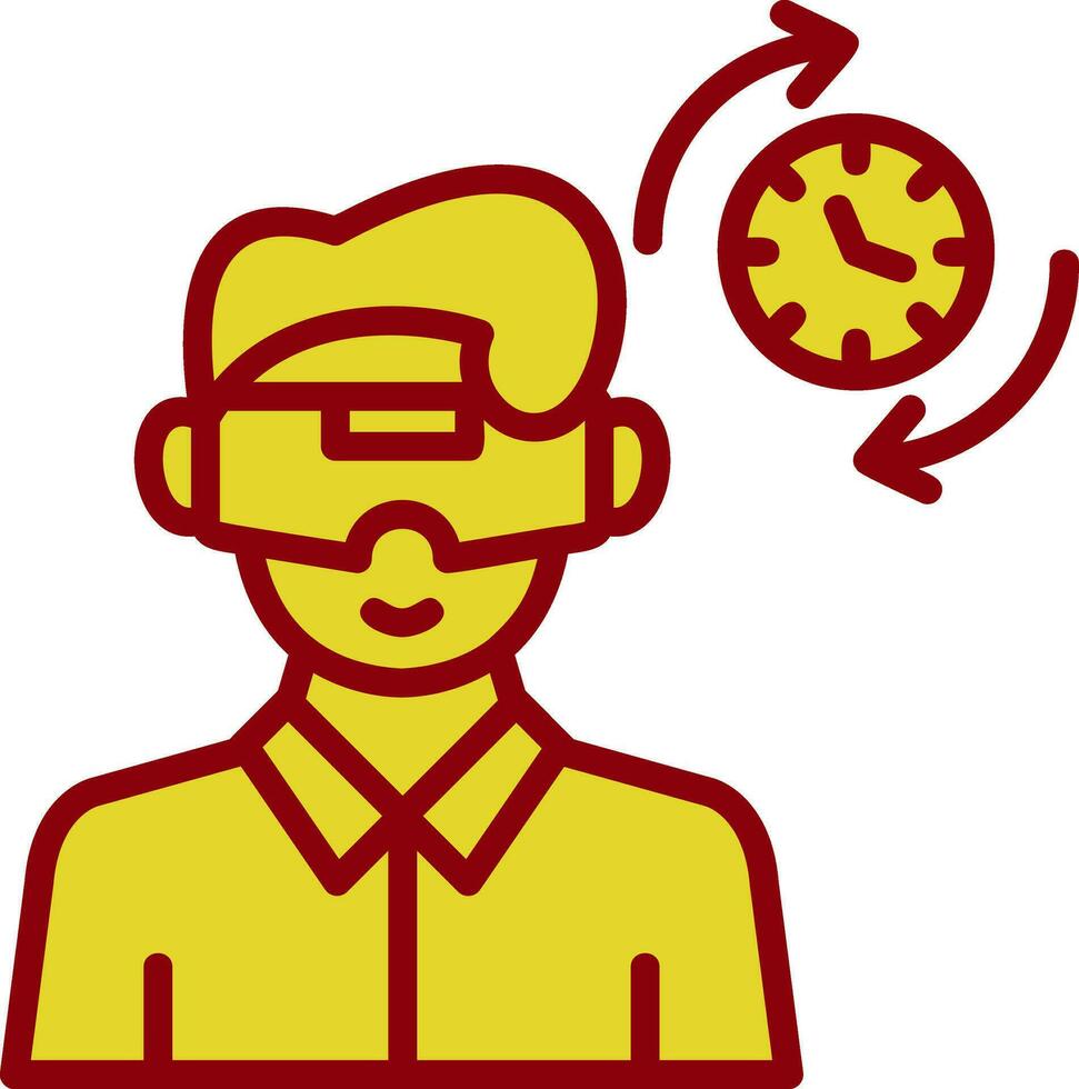Time Travel Simulation Vector Icon Design