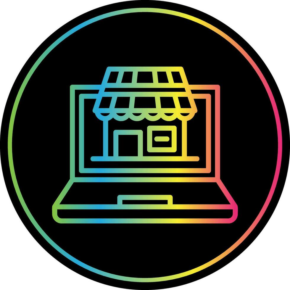 Virtual Marketplace Vector Icon Design
