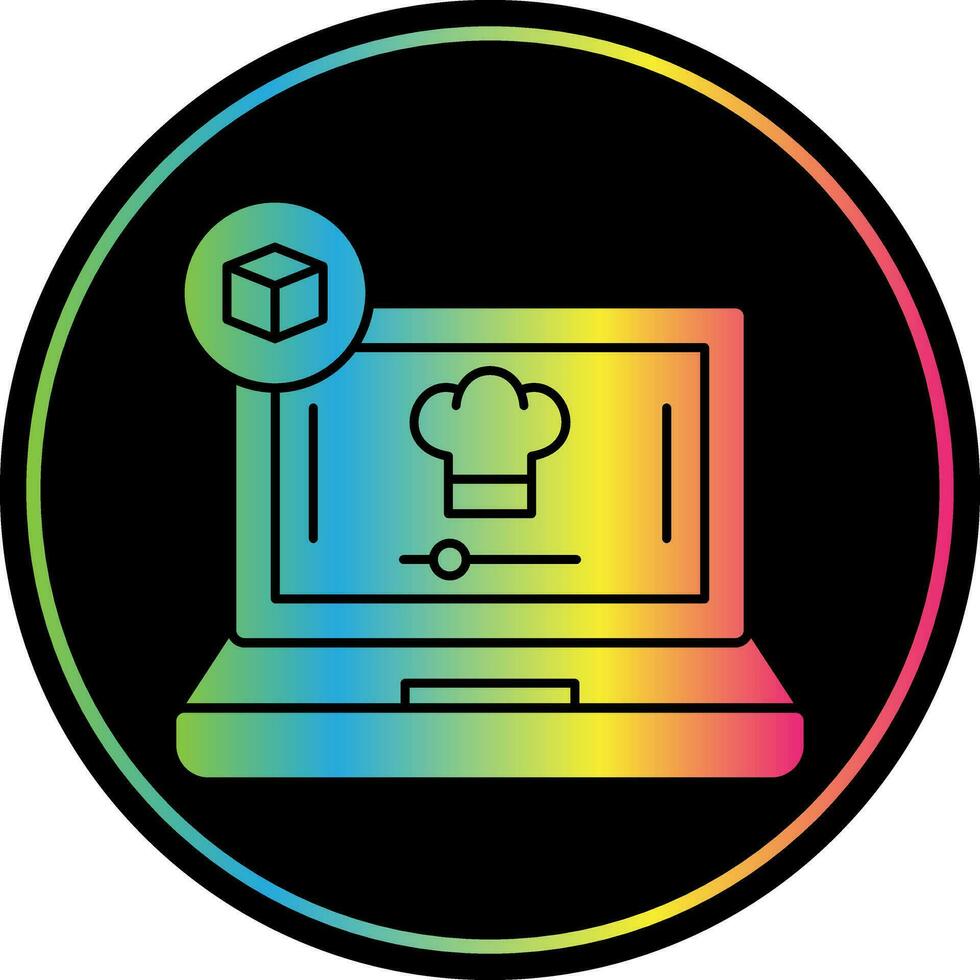 Virtual Cooking Lessons Vector Icon Design