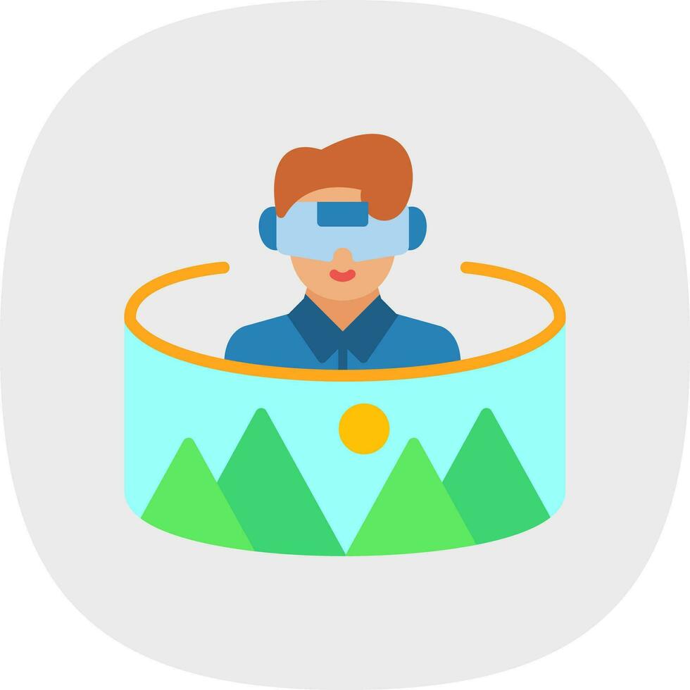 Virtual Landscapes Vector Icon Design