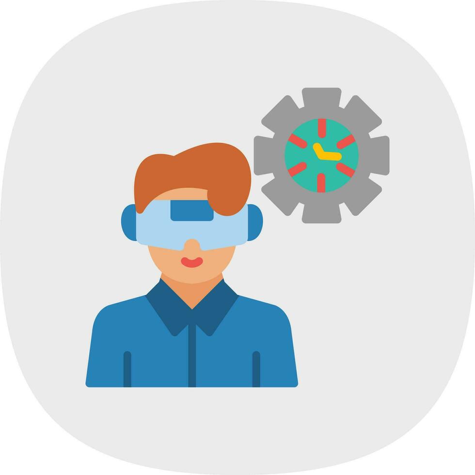 VR Historical Reenactment Vector Icon Design