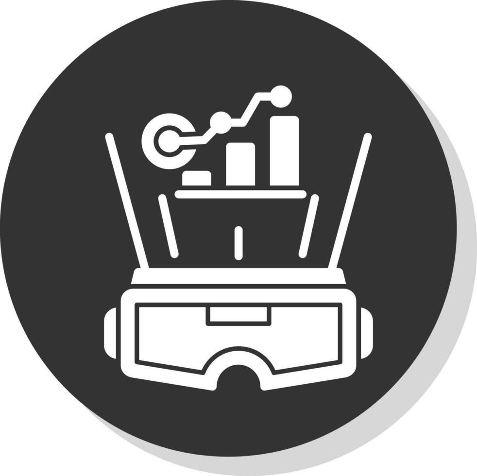VR Data Visualization Vector Icon Design