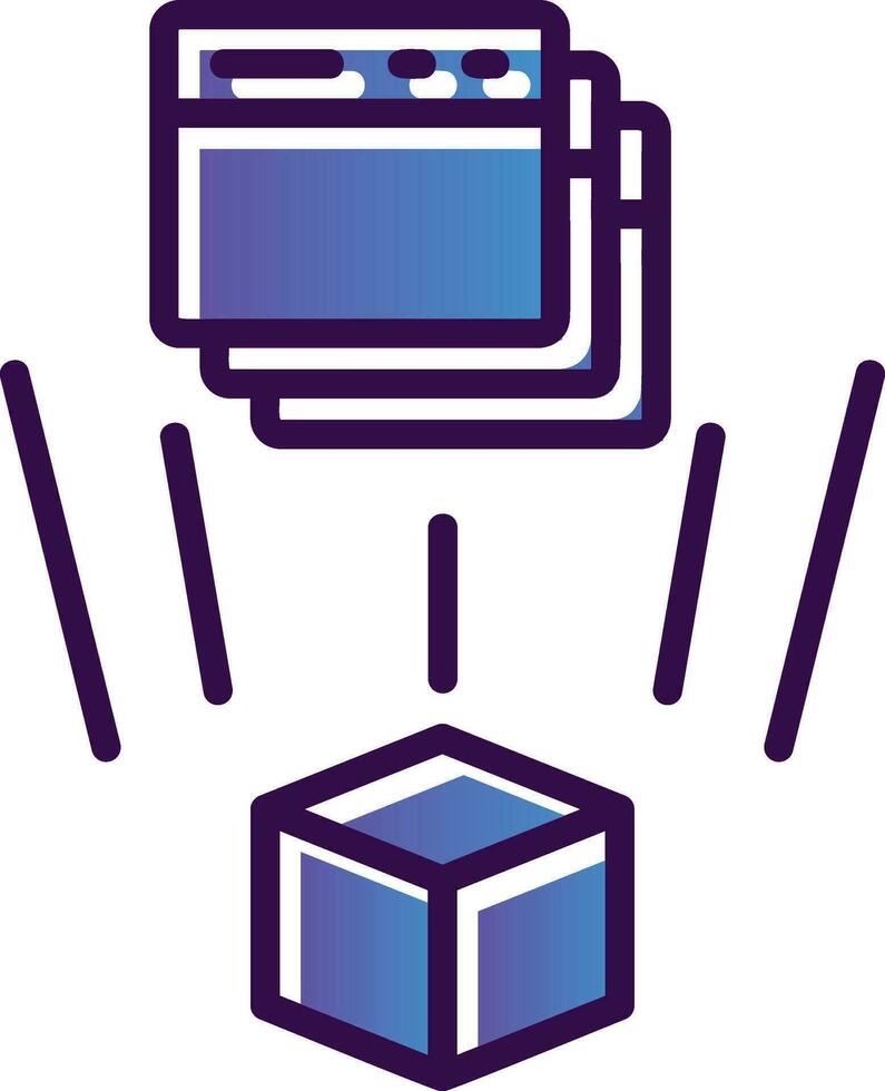 Holographic Interface Vector Icon Design