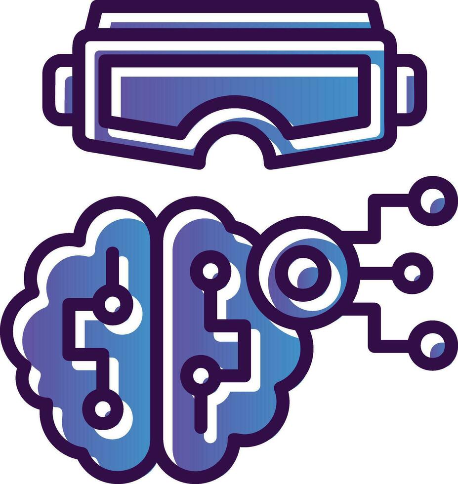 Mind-Controlled VR Vector Icon Design