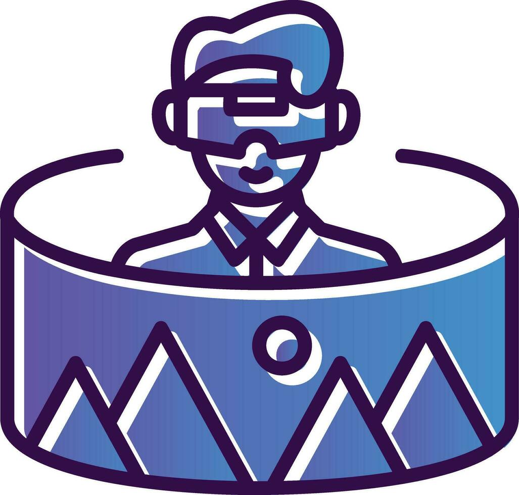 Virtual Landscapes Vector Icon Design