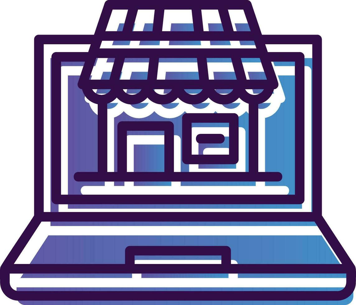 Virtual Marketplace Vector Icon Design