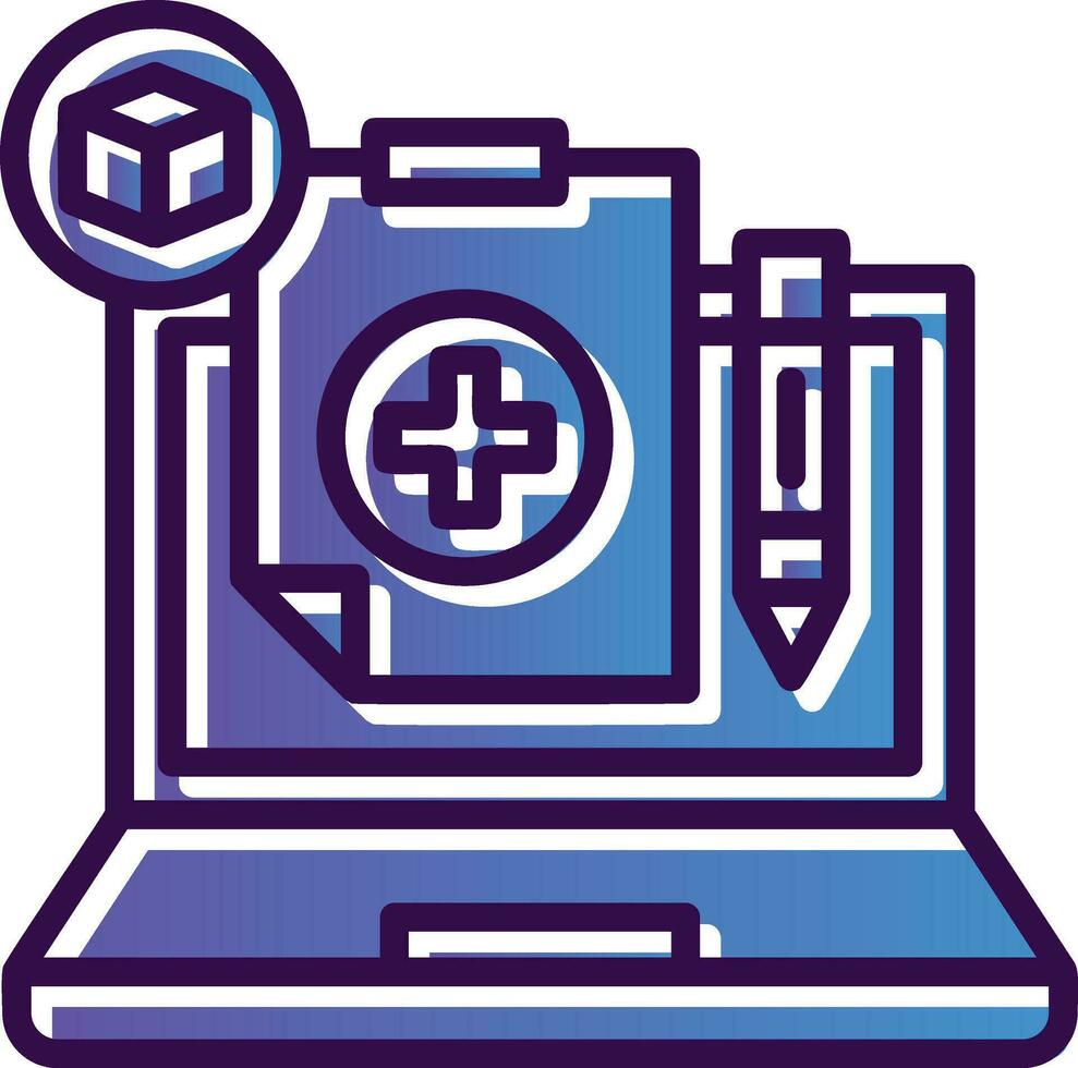 Medical Diagnosis in VR Vector Icon Design