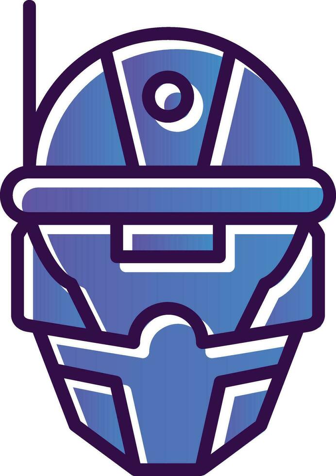 Cyberspace Helmet Vector Icon Design
