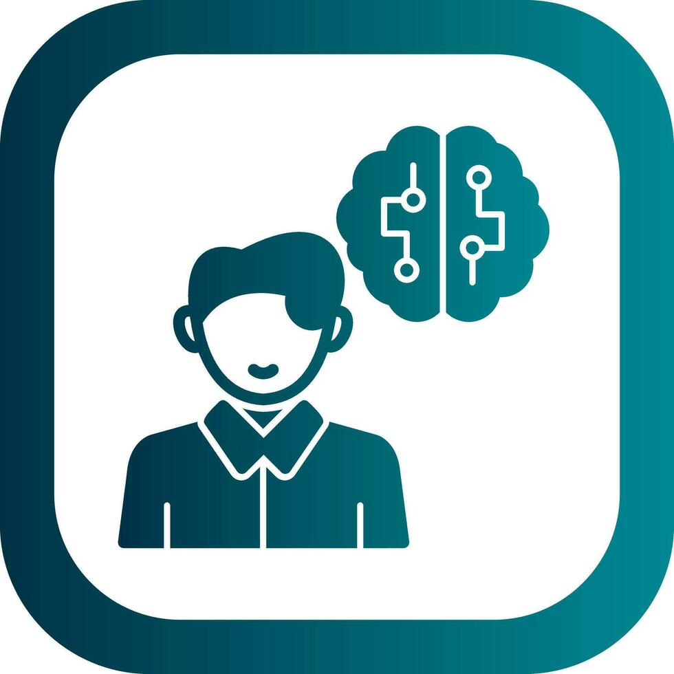 Mind-Body Interface Vector Icon Design