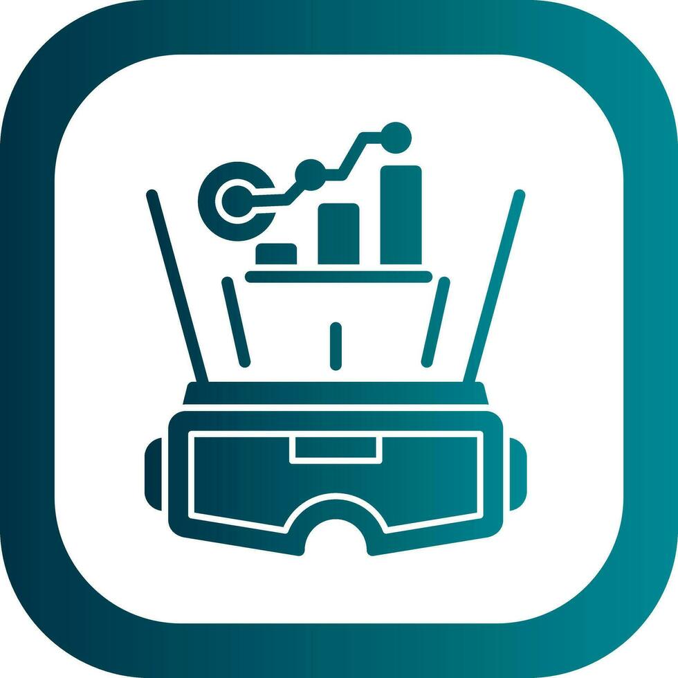 VR Data Visualization Vector Icon Design