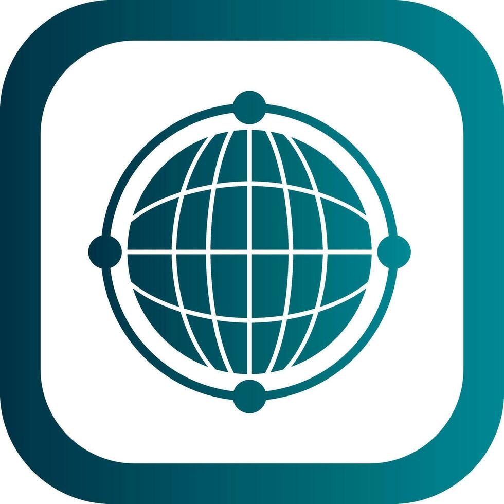 Virtual World Globe Vector Icon Design