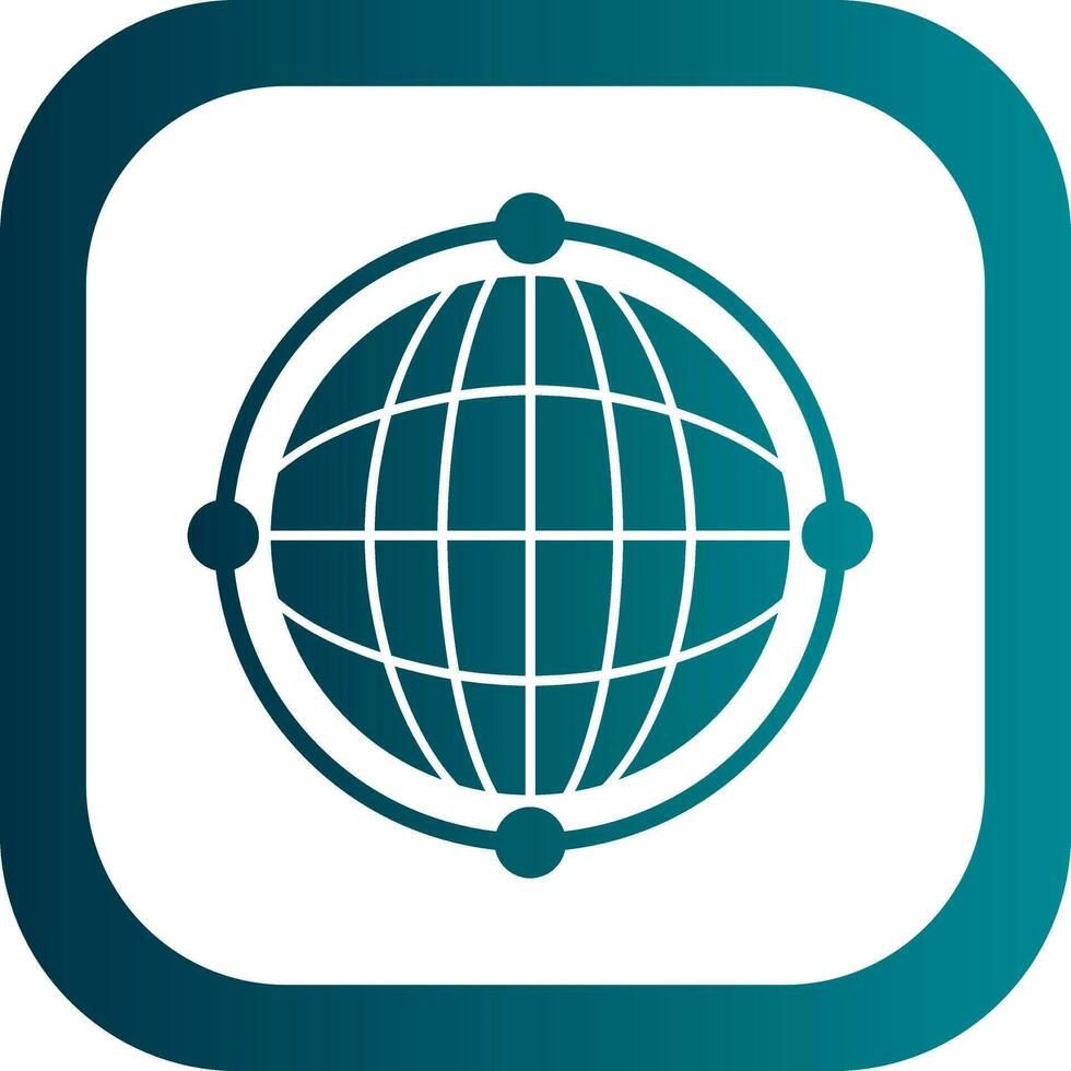 Virtual World Globe Vector Icon Design