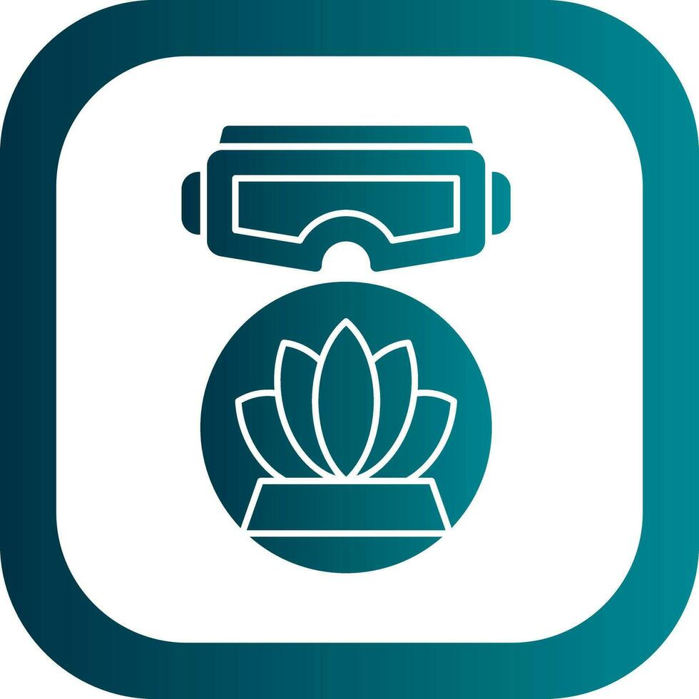 VR Meditation Space Vector Icon Design