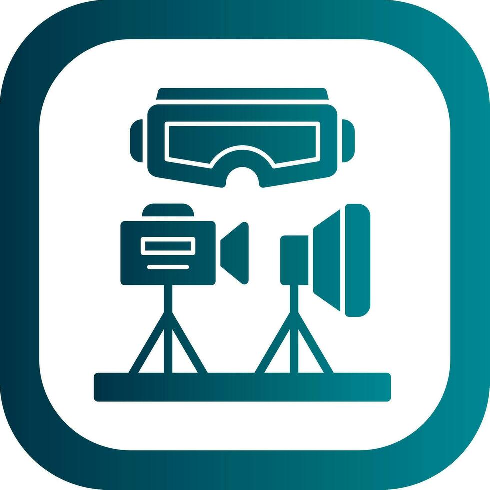 VR Design Studio Vector Icon Design