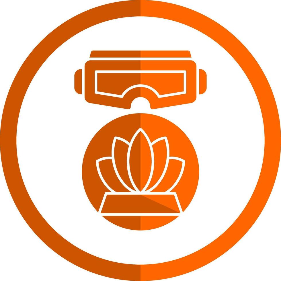 VR Meditation Space Vector Icon Design