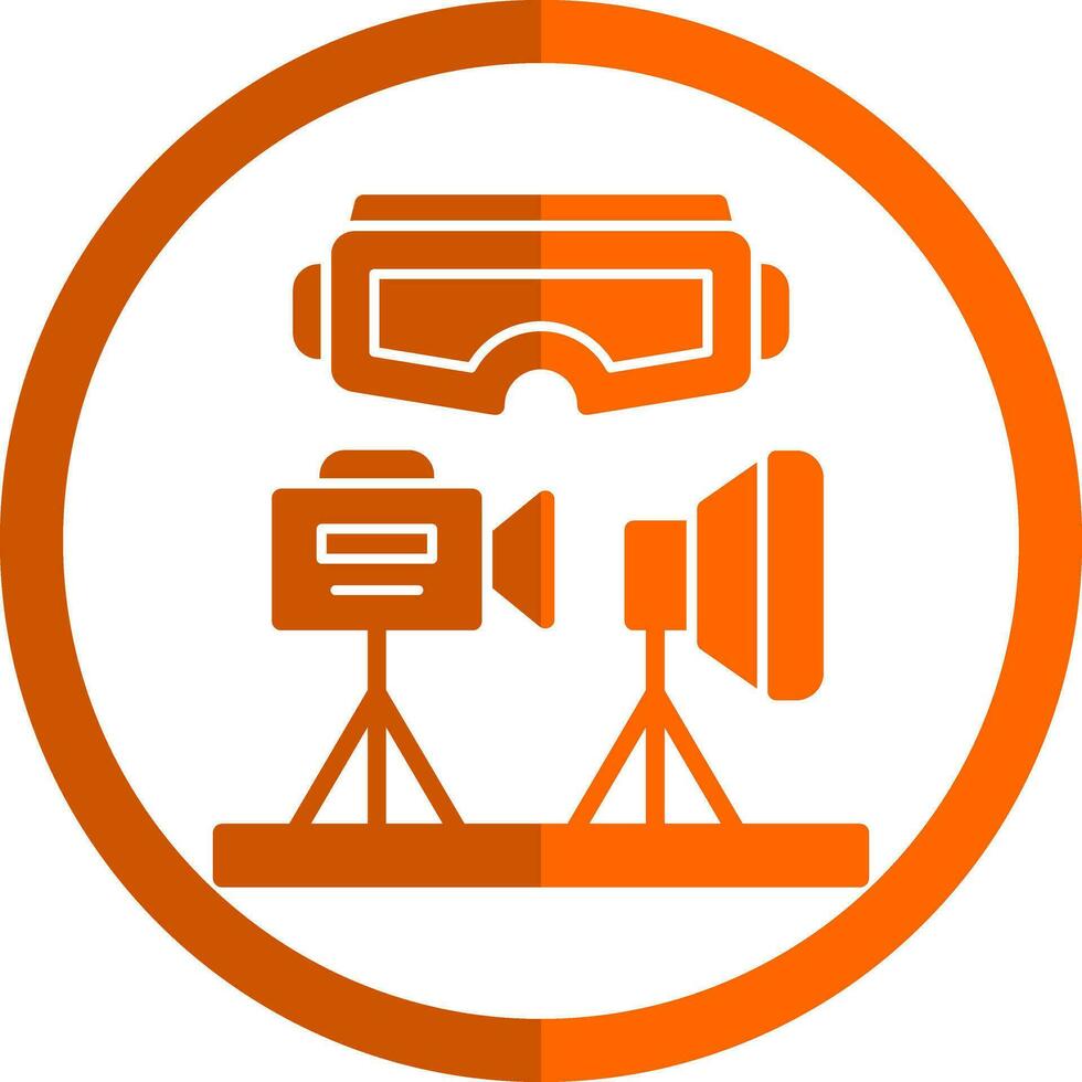 VR Design Studio Vector Icon Design