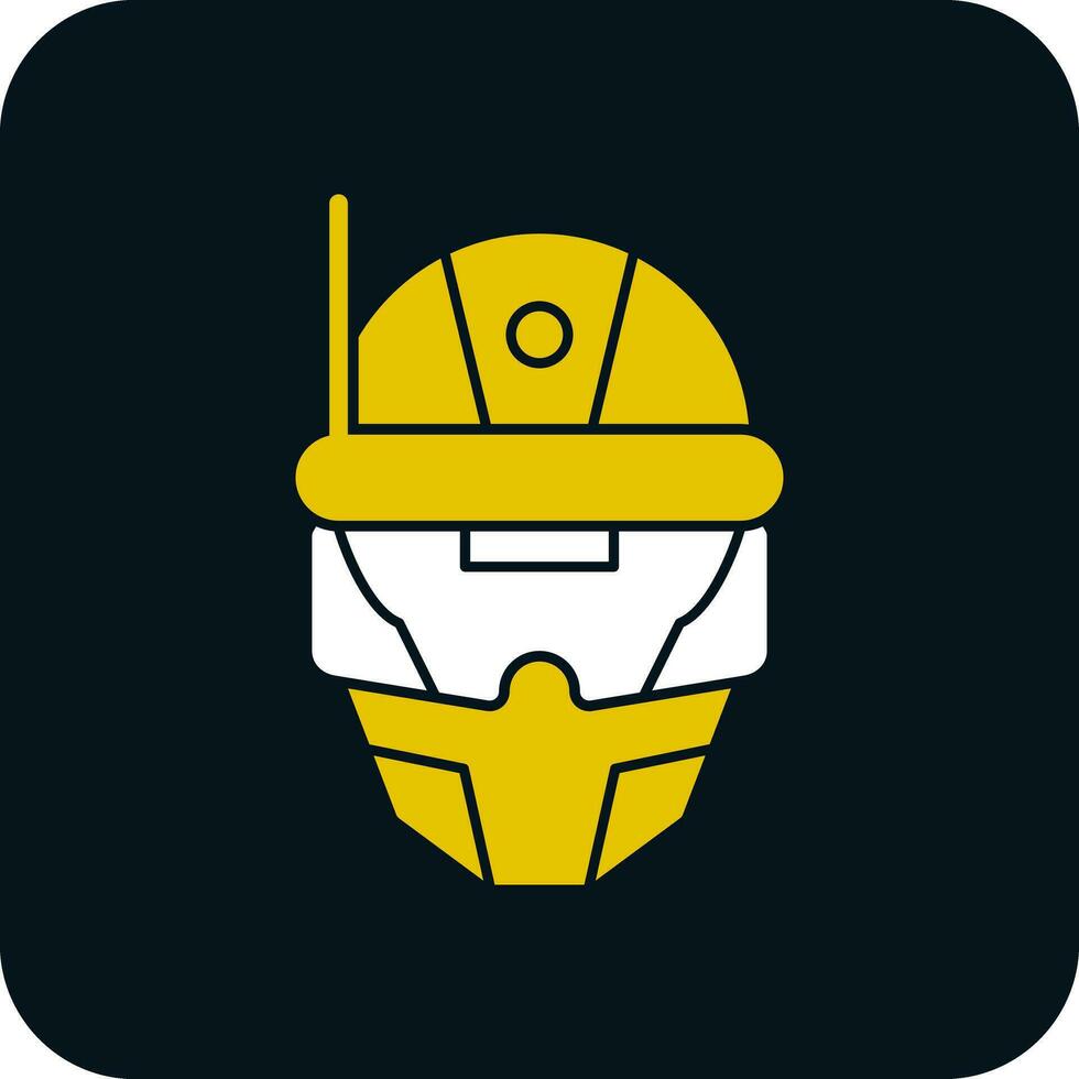 Cyberspace Helmet Vector Icon Design