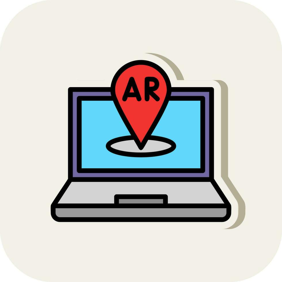 AR Navigation Vector Icon Design