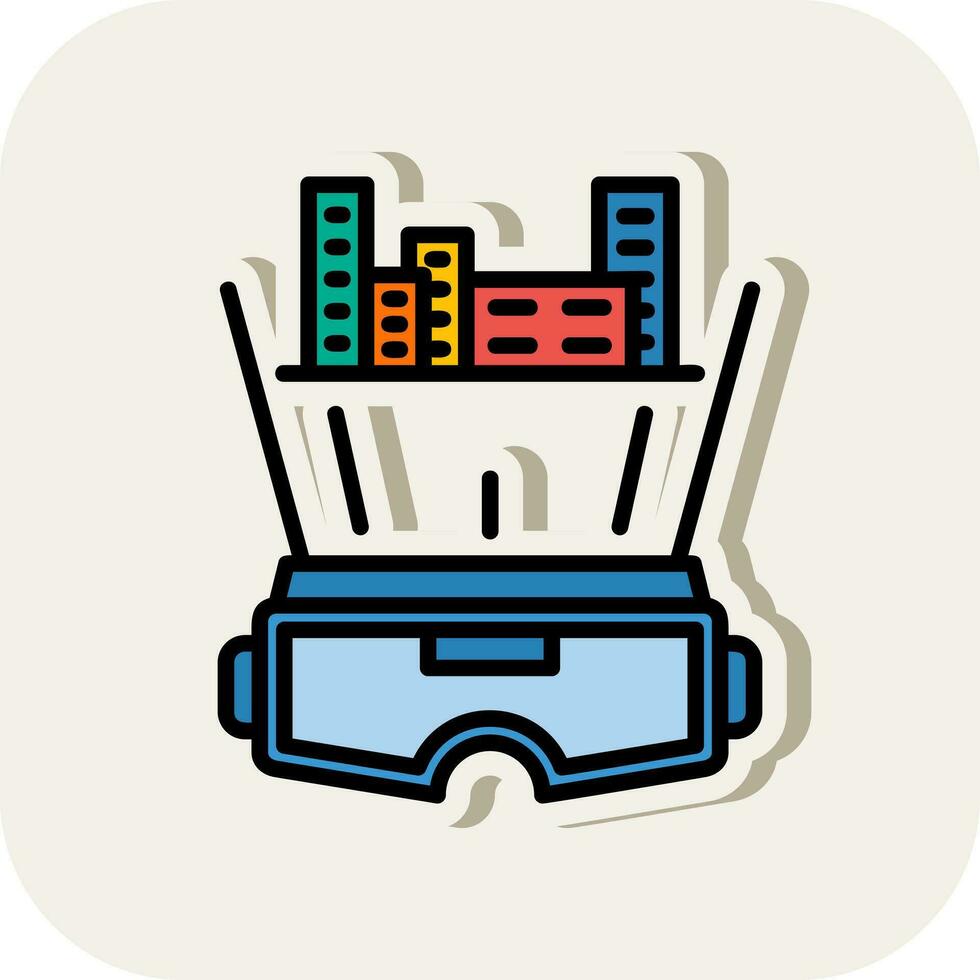 Virtual Architecture Vector Icon Design