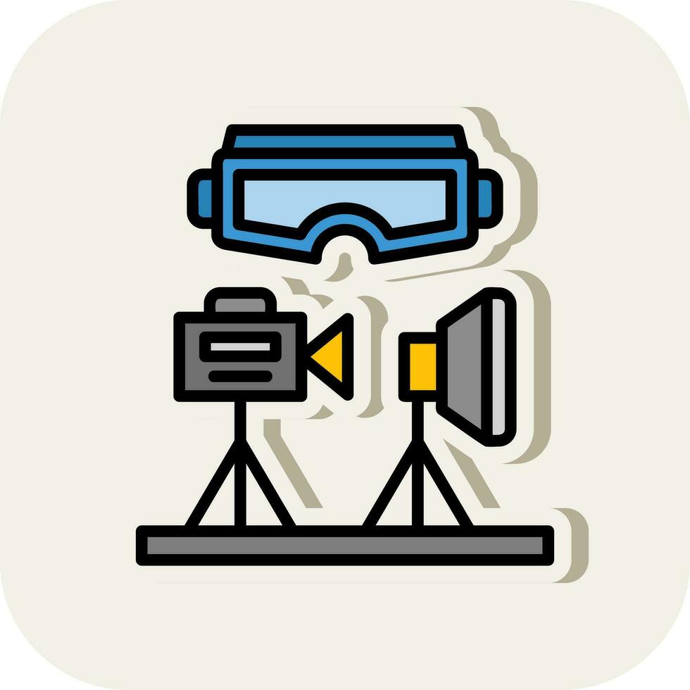 VR Design Studio Vector Icon Design